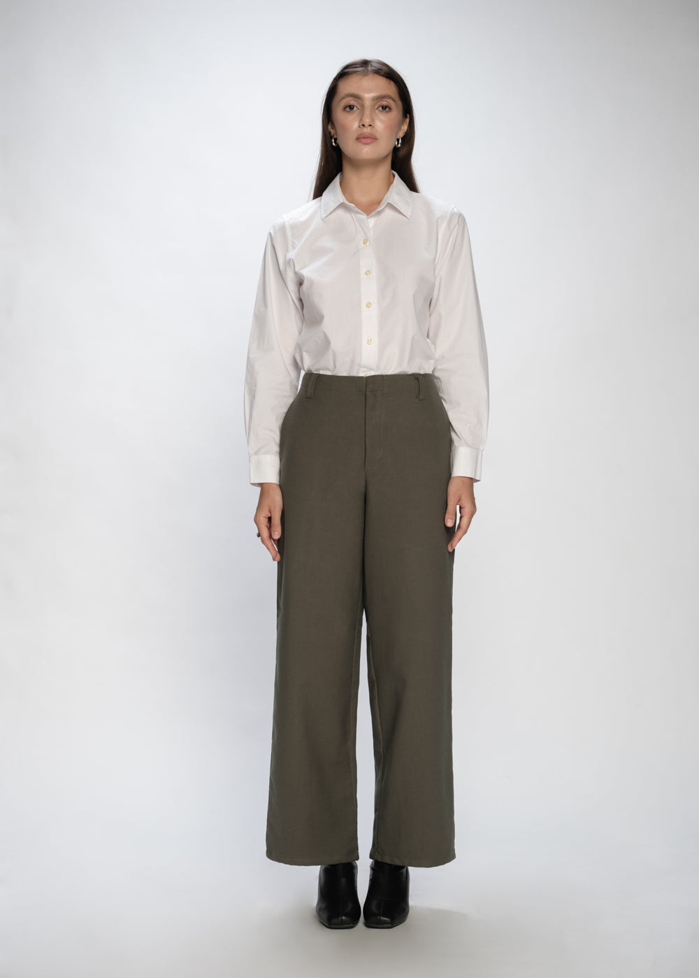 High-Rise Modern Straight Leg Pant