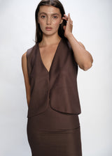 Sleeveless Blazer Top