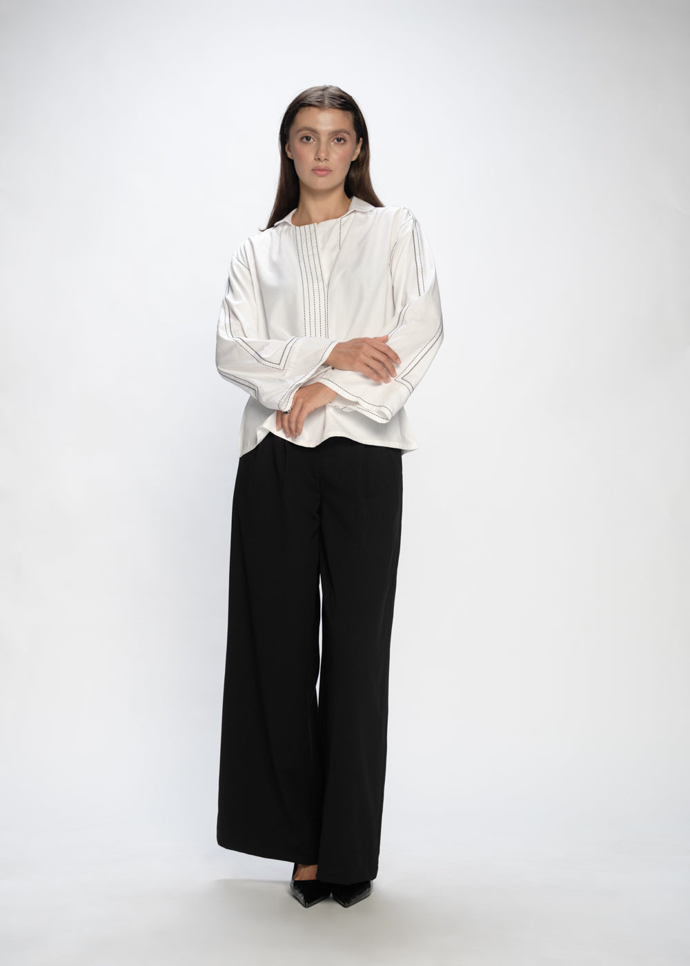 Loose-Fit Embroidered Top