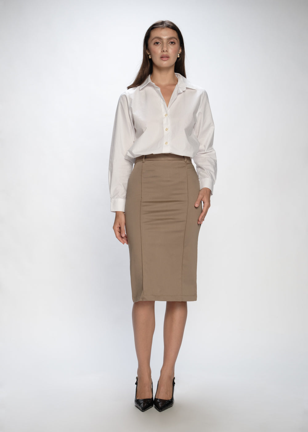 Stretch Pencil Skirt