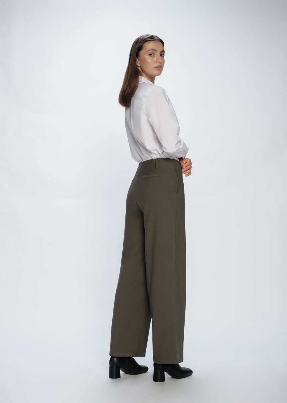 High-Rise Modern Straight Leg Pant