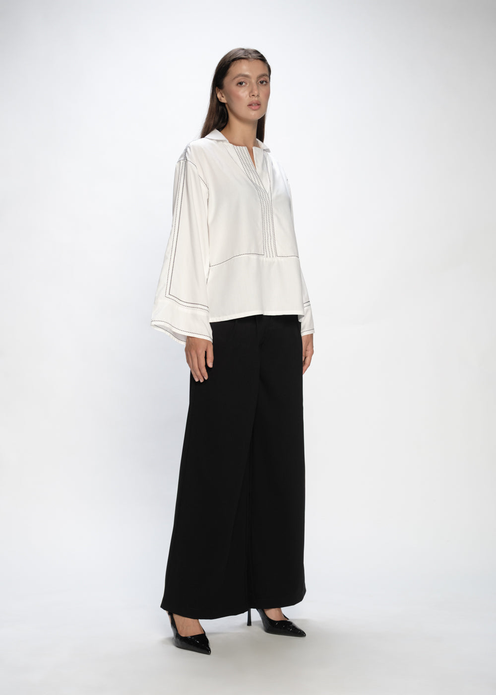 Loose-Fit Embroidered Top