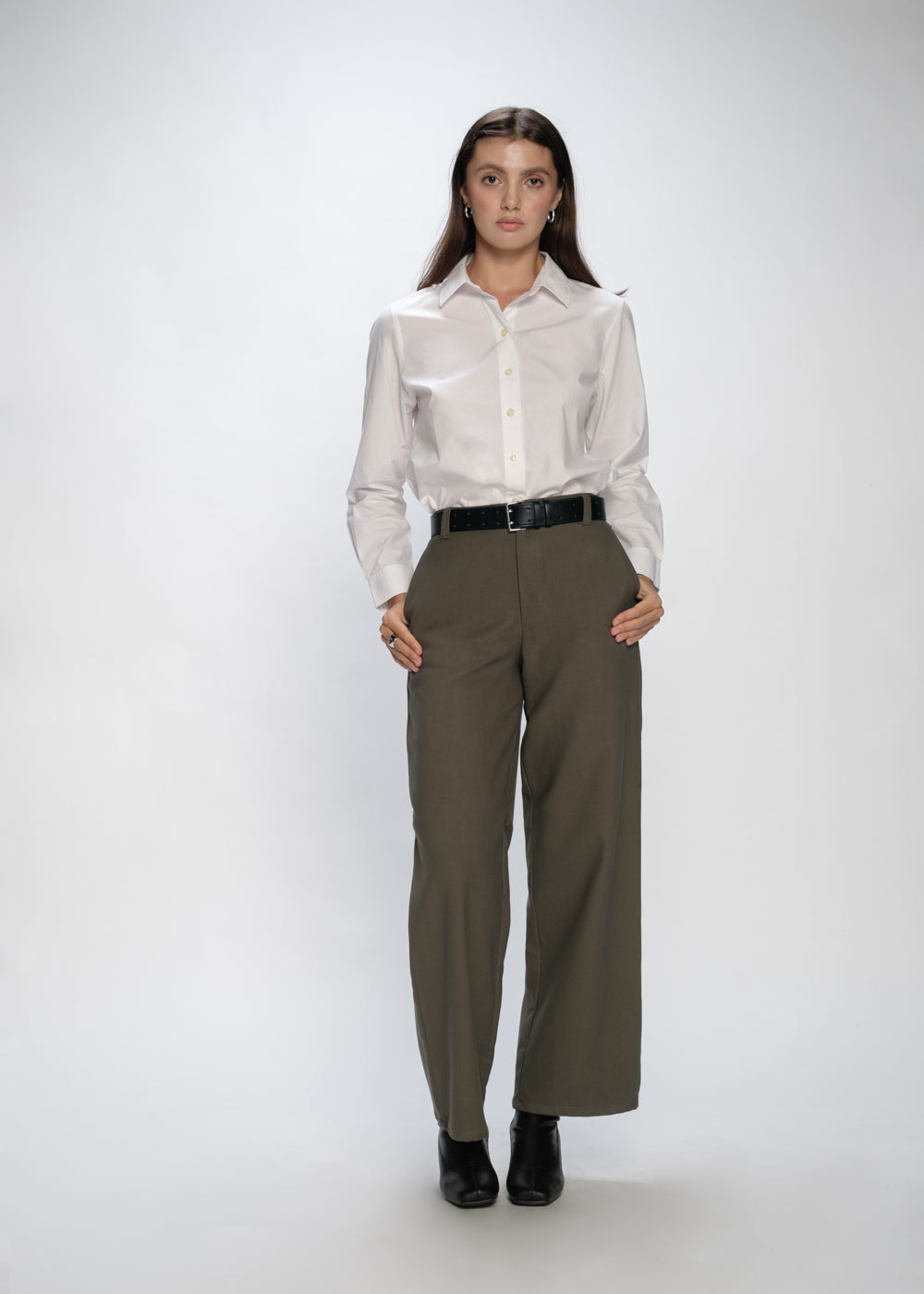 High-Rise Modern Straight Leg Pant