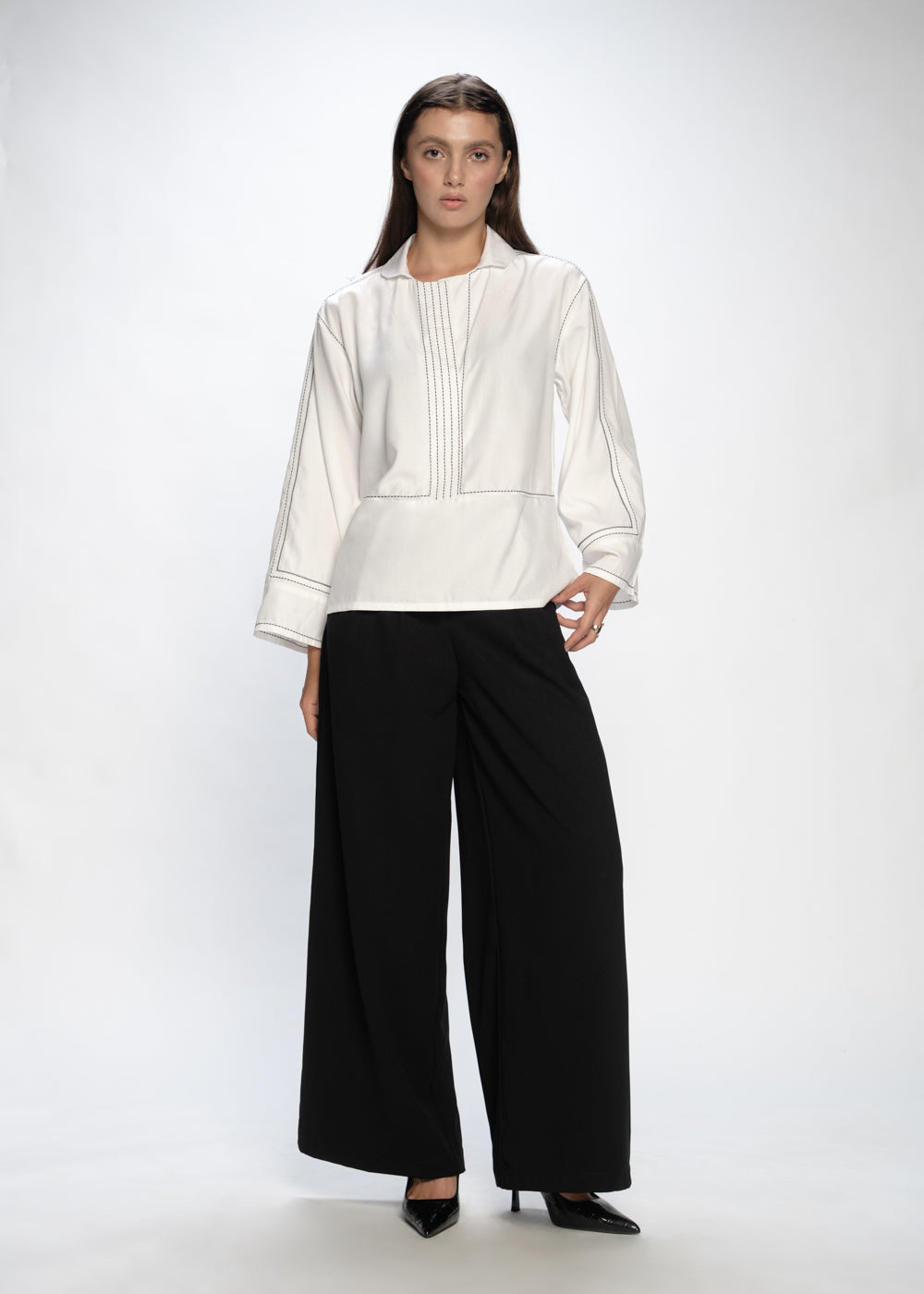 Loose-Fit Embroidered Top