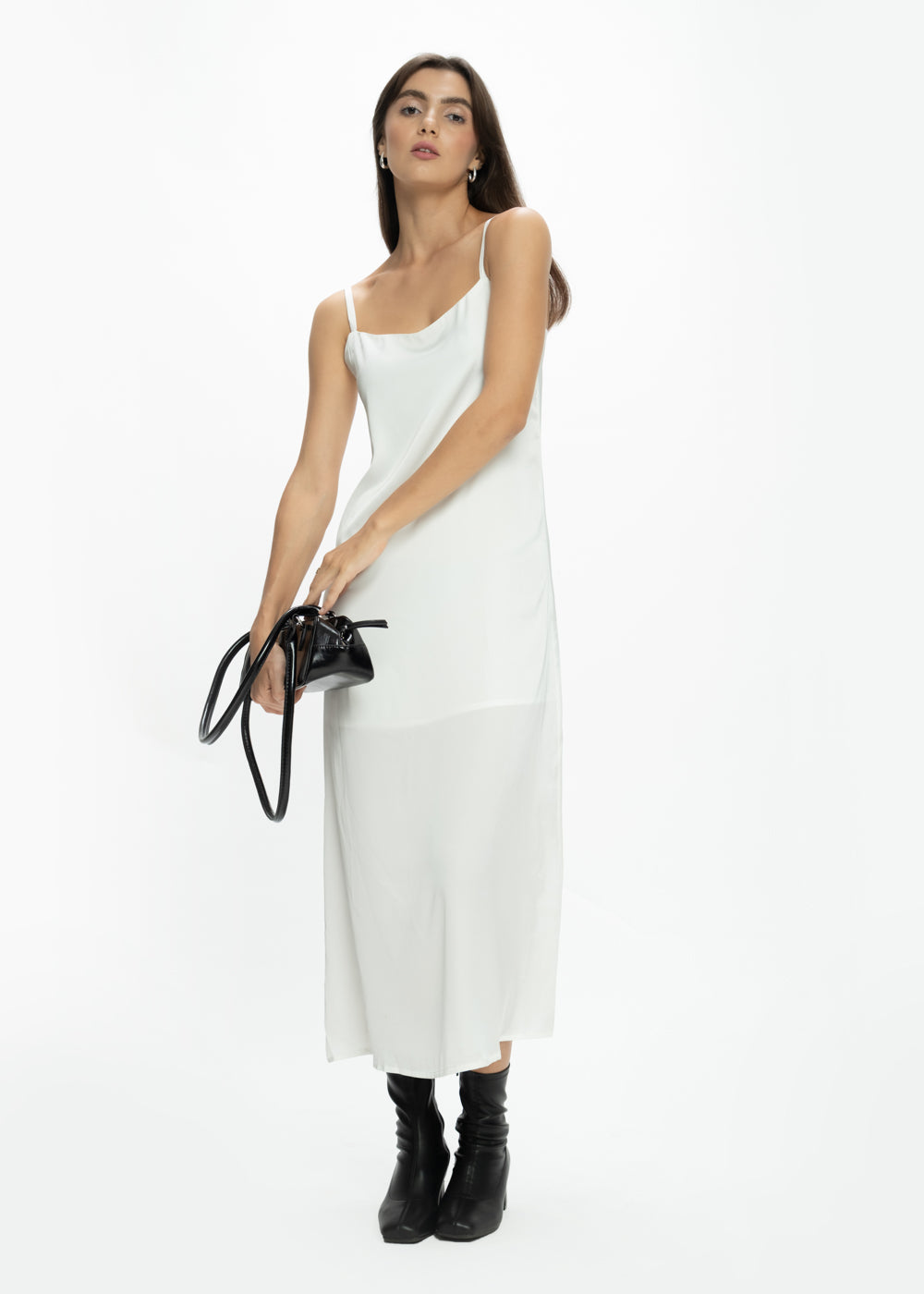 Spaghetti Strap Satin Long Dress