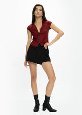 Short-Sleeve Zip Blouse