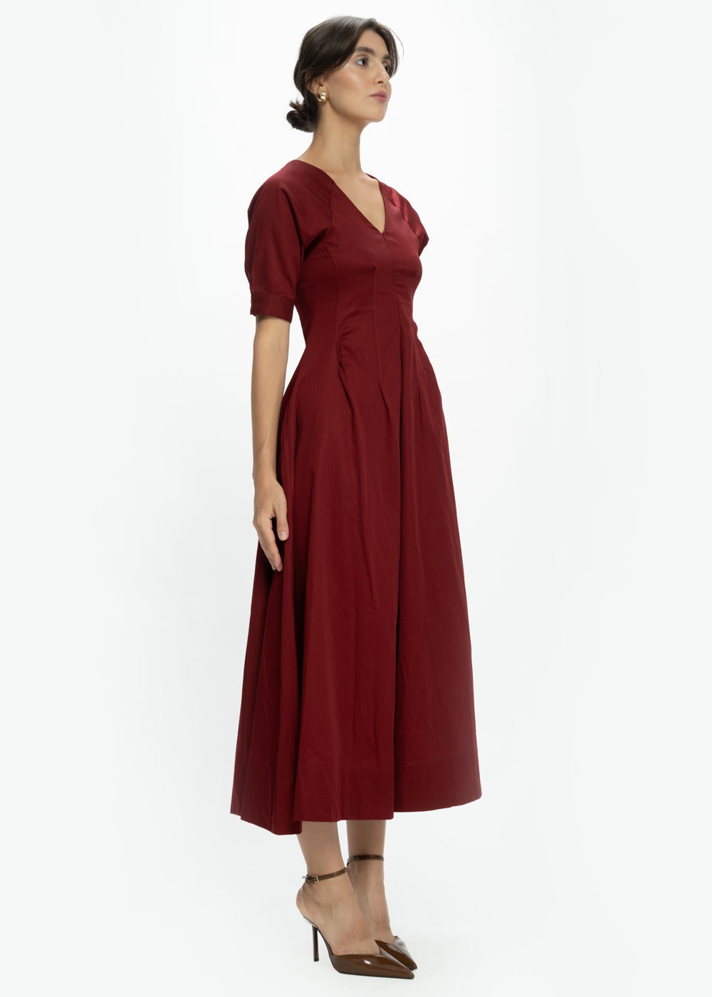 Raglan-Sleeve Maxi Dress