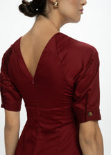 Raglan-Sleeve Maxi Dress