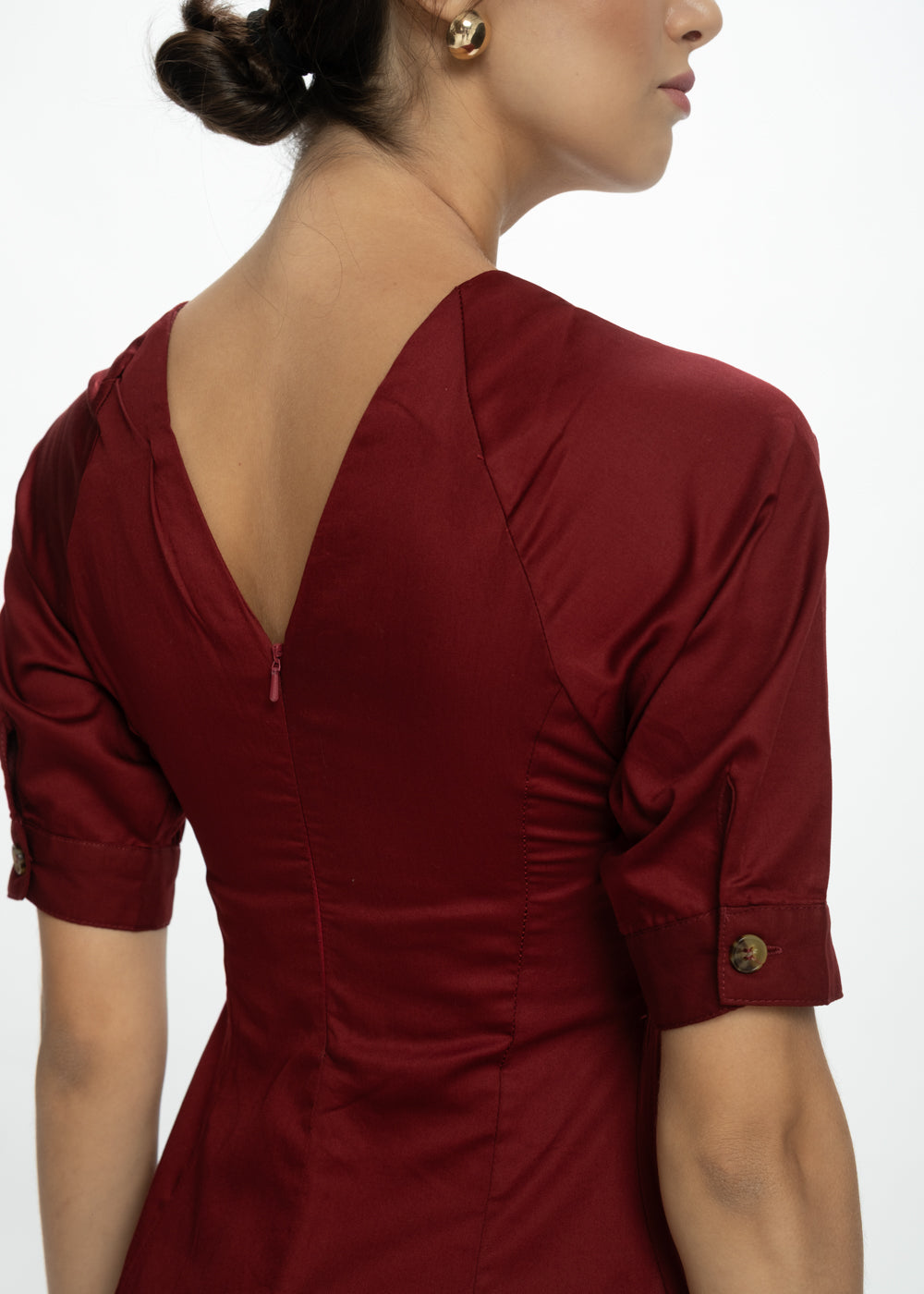 Raglan-Sleeve Maxi Dress
