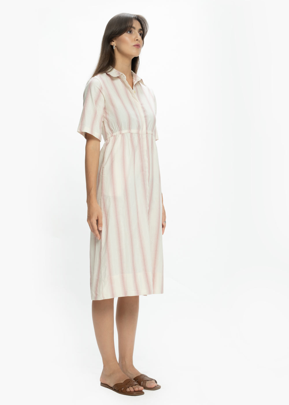 Open-Back Shirt Dress
