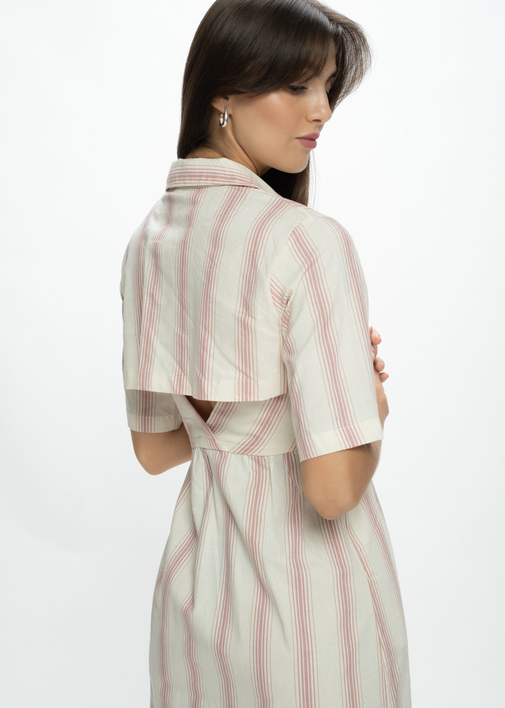 Open-Back Shirt Dress