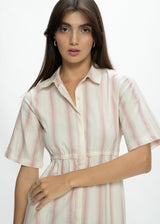 Open-Back Shirt Dress