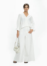 Ruffled V-Neck Top