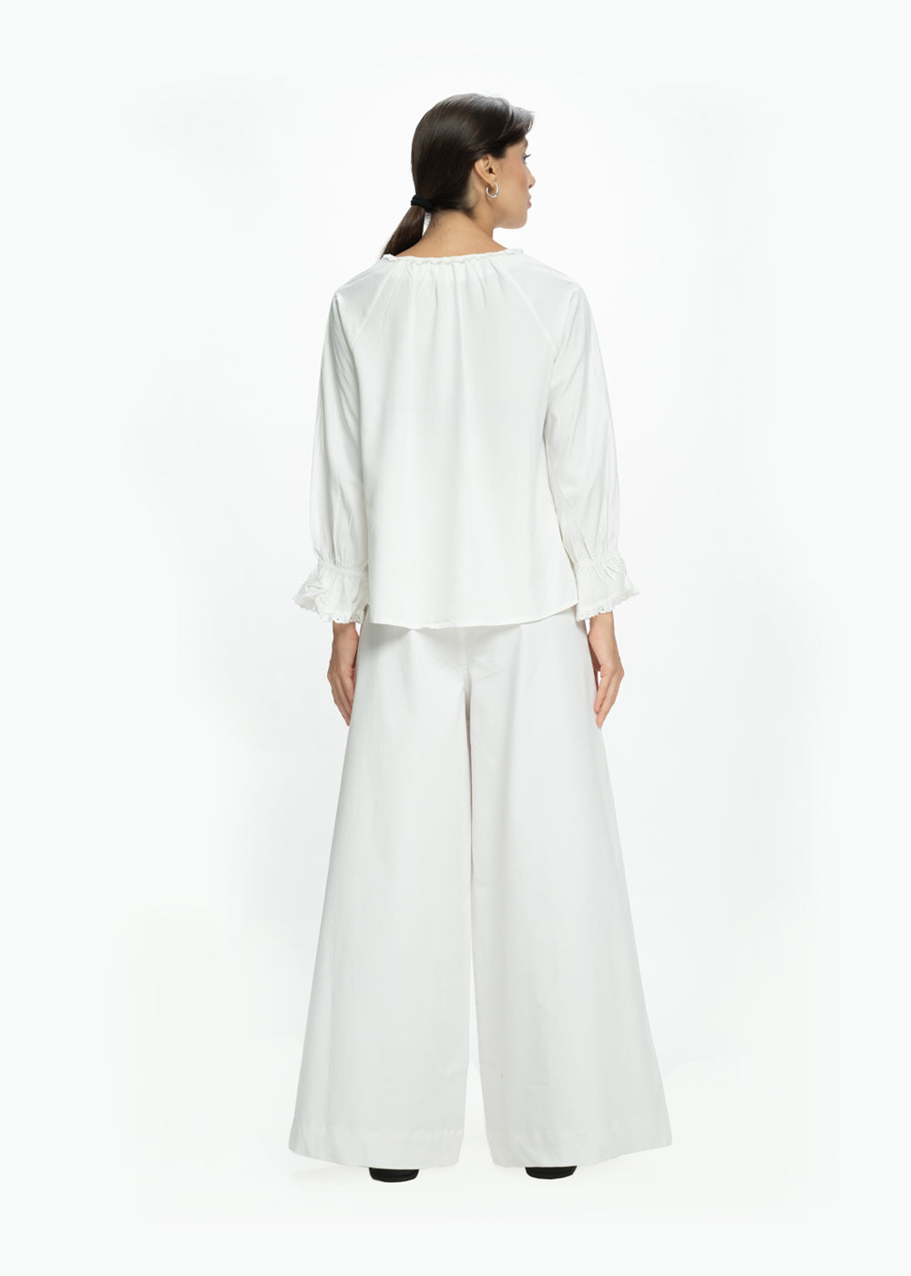 Ruffled V-Neck Top