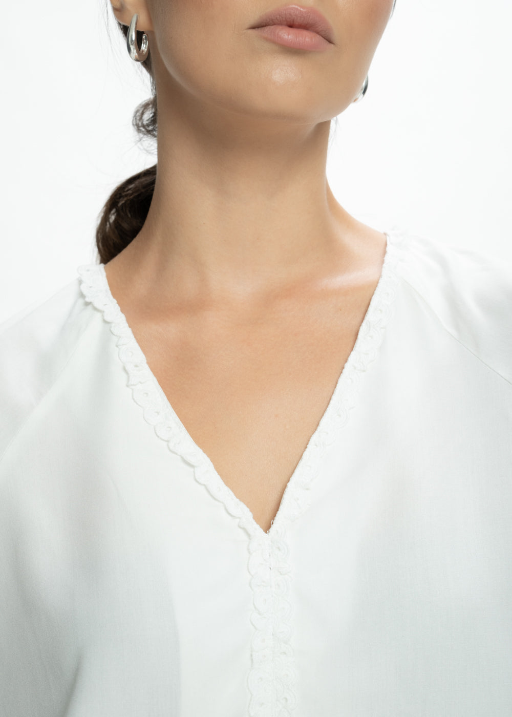 Ruffled V-Neck Top