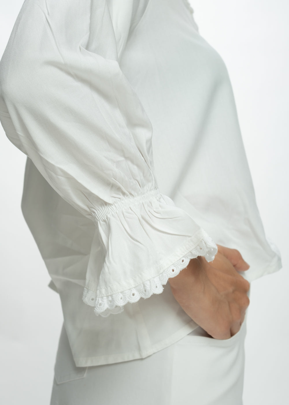Ruffled V-Neck Top